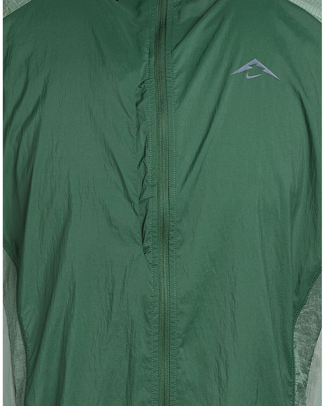 Nike Green Jacket Nylon, Polyester for men