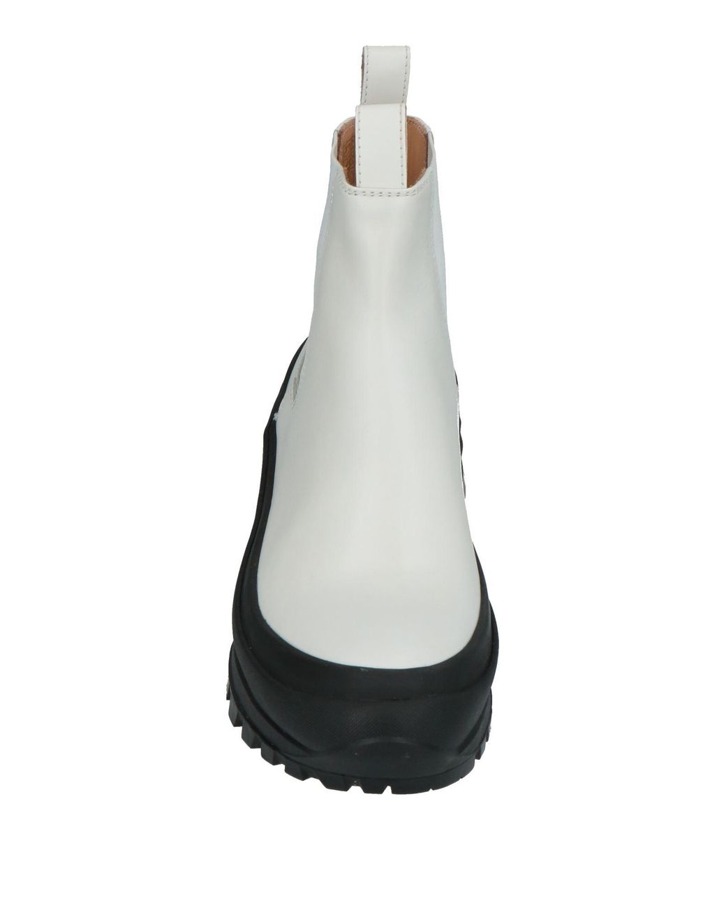 Jil Sander White Ankle Boots