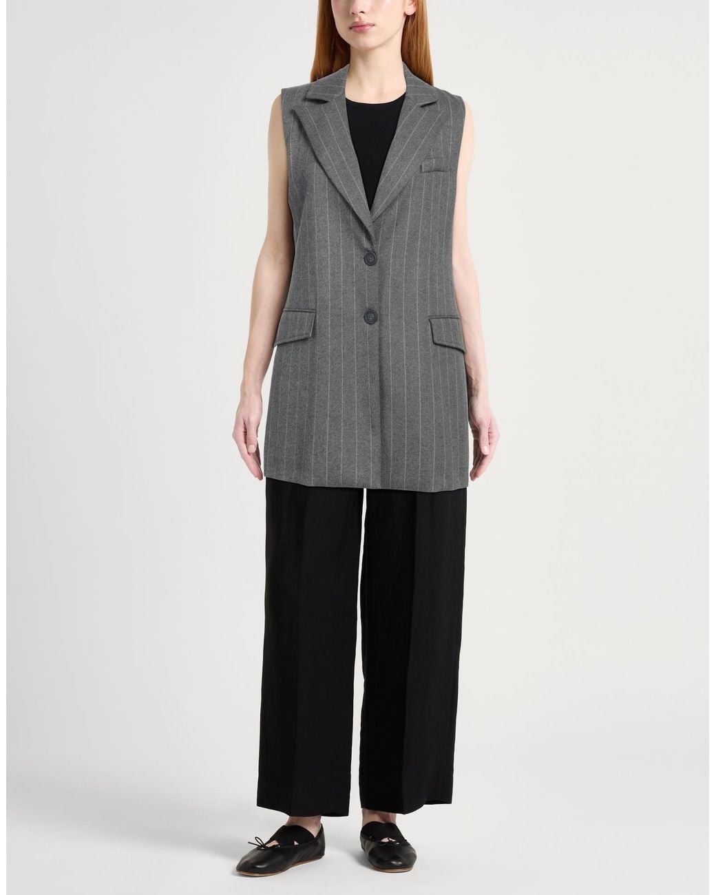 Manila Grace Gray Blazer Polyester, Viscose, Elastane