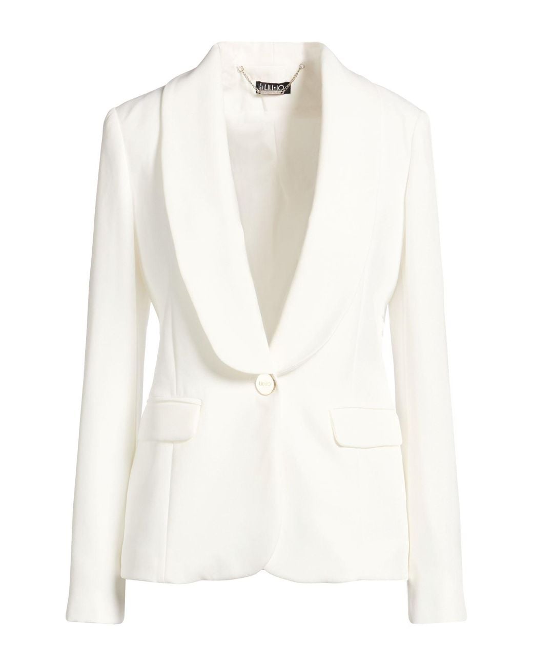 Liu Jo White Blazer Polyester, Elastane