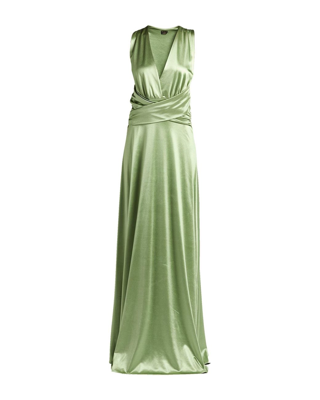 Siste's Green Maxi Dress Polyester, Elastane