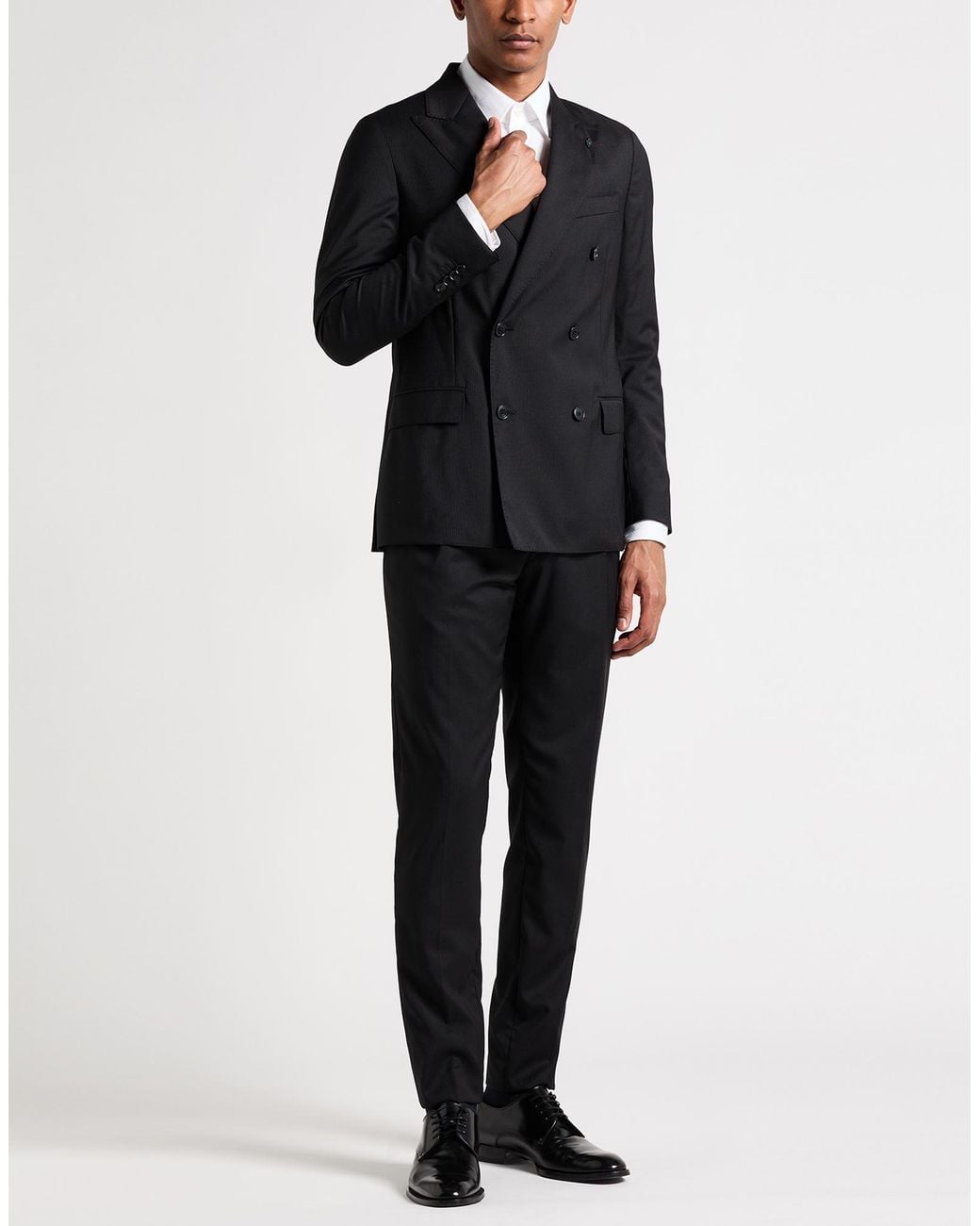 Lardini Blue Suit Wool, Polyester for men