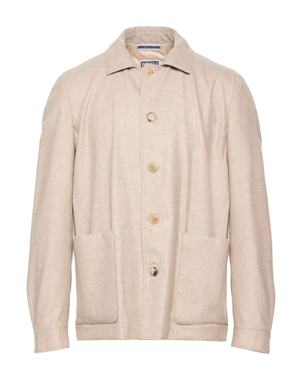 Fedeli Natural Jacket Wool, Silk, Cashmere for men