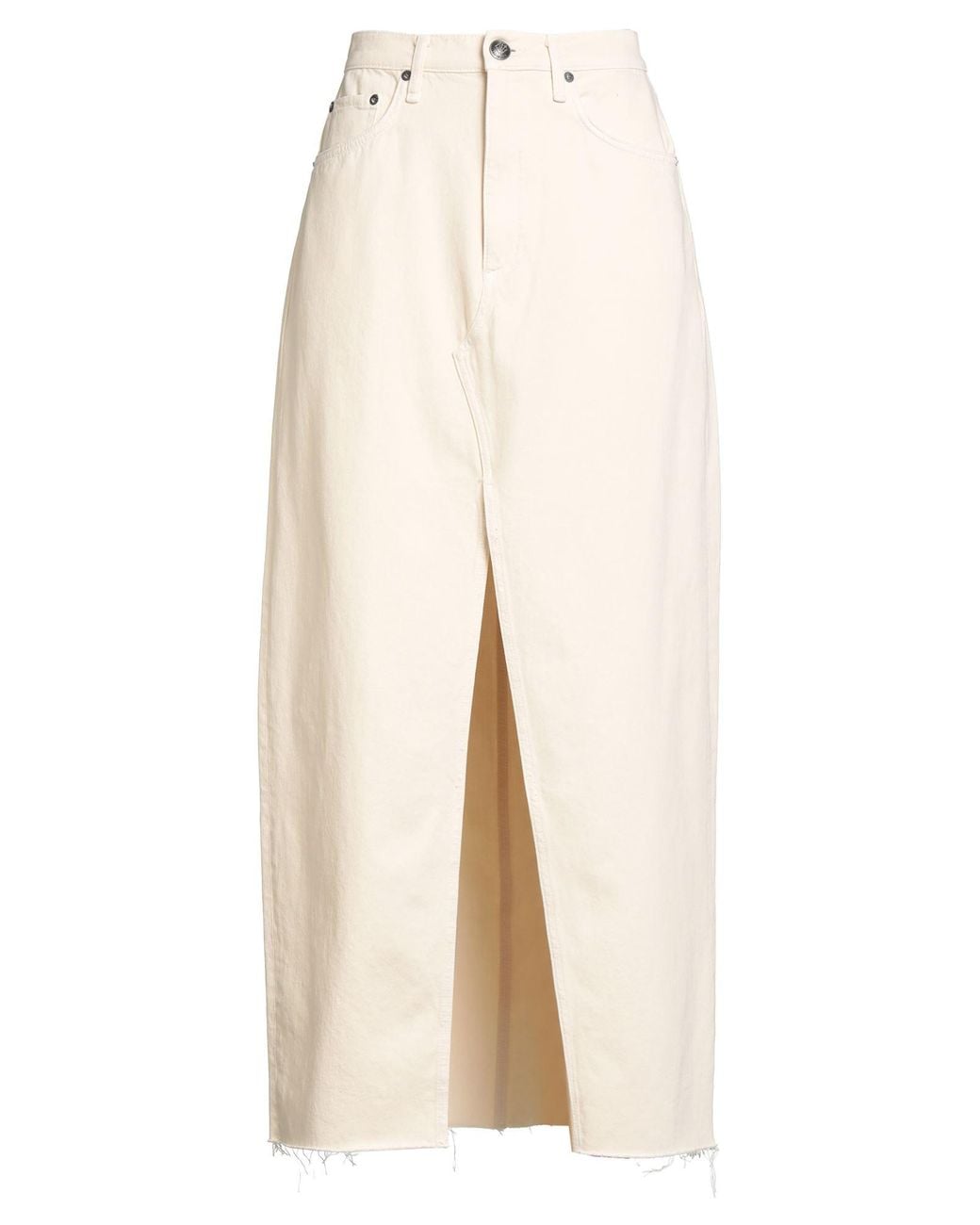 Rag & Bone Natural Denim Skirt Cotton