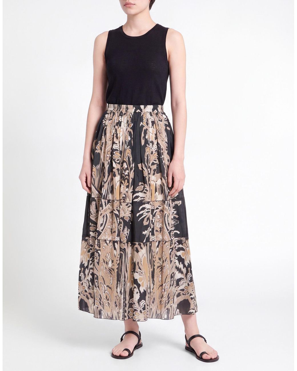 MARYBLOOM White Maxi Skirt Cotton