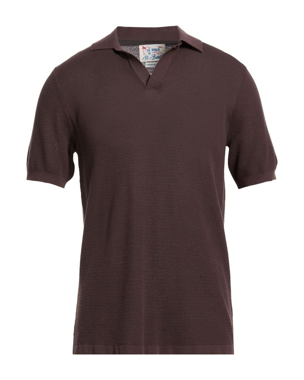 Mc2 Saint Barth Brown Dark Polo Shirt Cotton for men