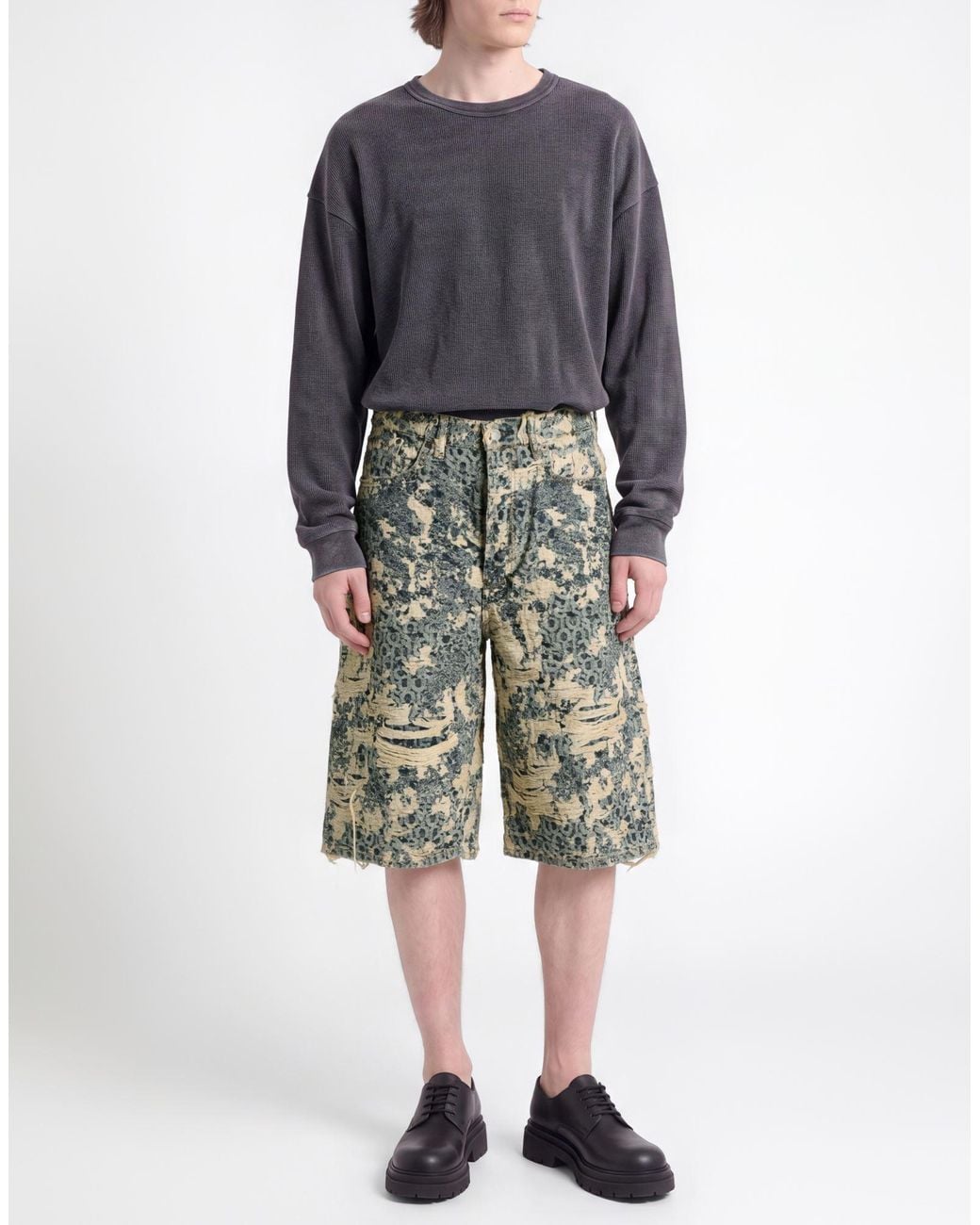 Acne Blue Denim Shorts Cotton for men
