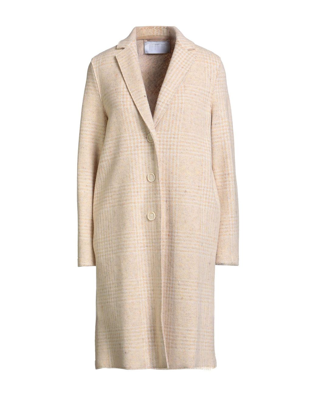 Harris Wharf London Natural Pastel Coat Wool, Silk, Cotton, Viscose