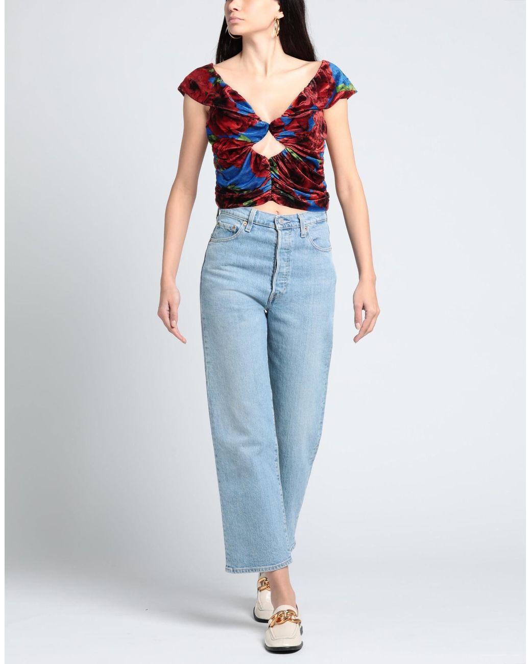 Magda Butrym Red Top Viscose, Nylon, Elastane