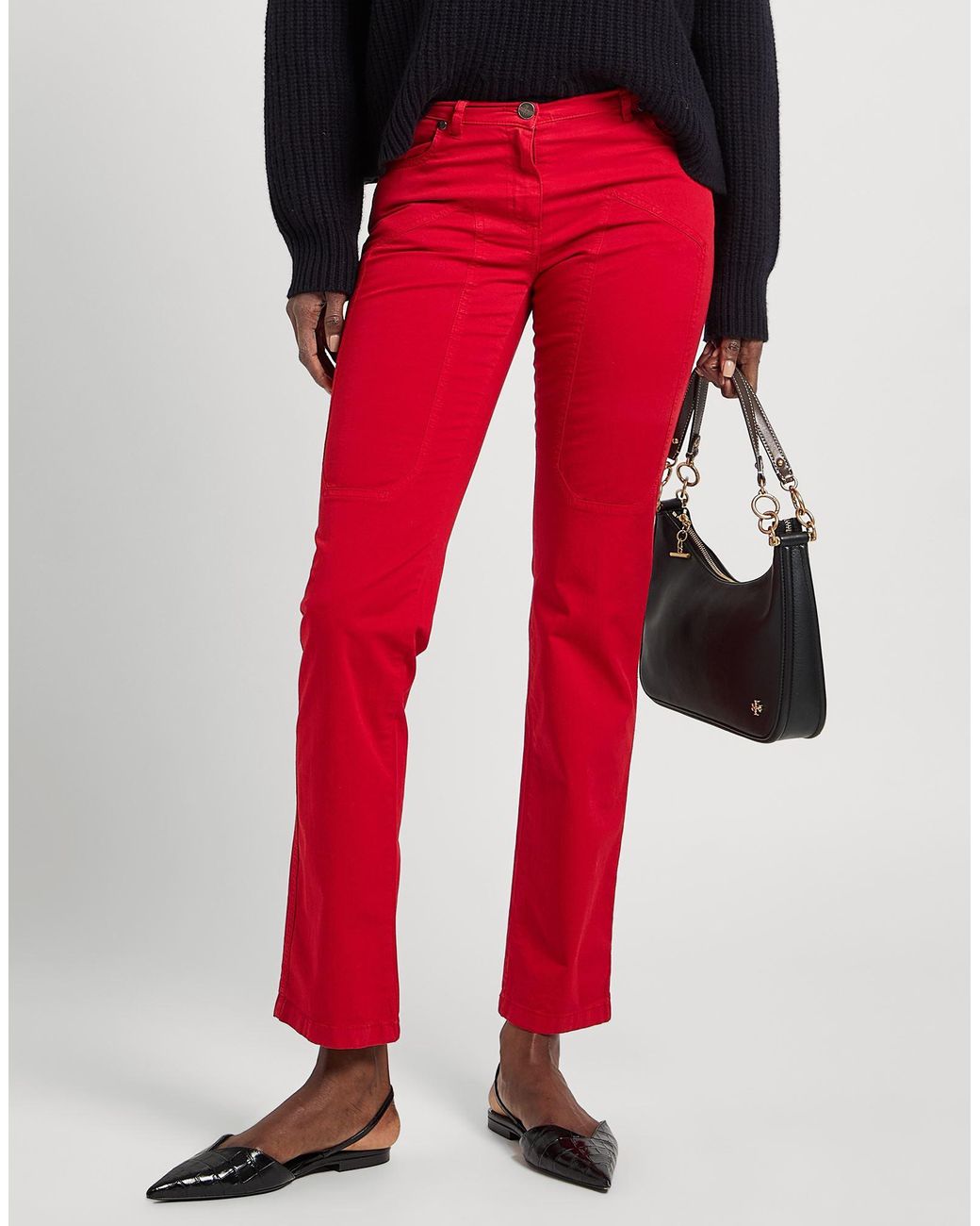 Jeckerson Red Pants Cotton, Elastane