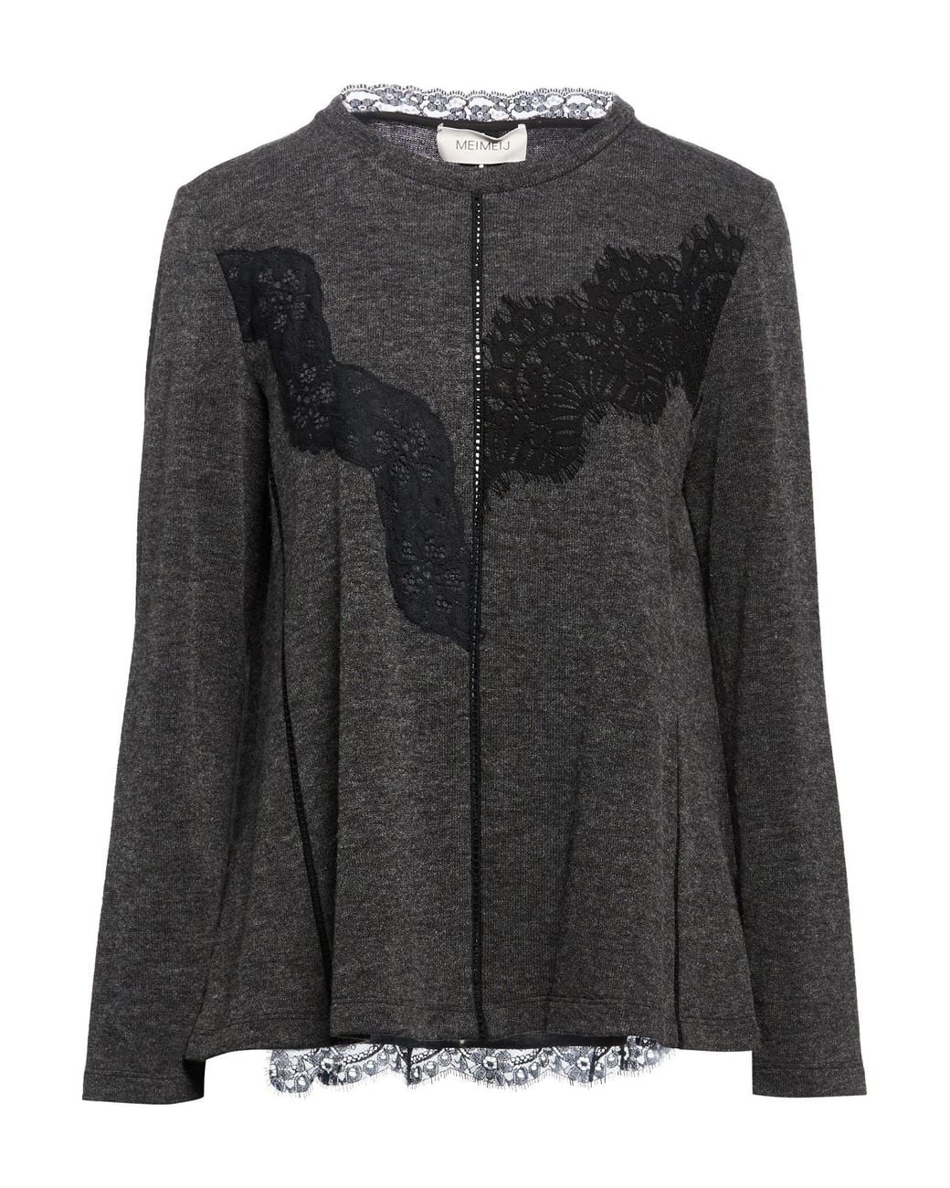 MEIMEIJ Black Sweater Polyester, Viscose, Elastane