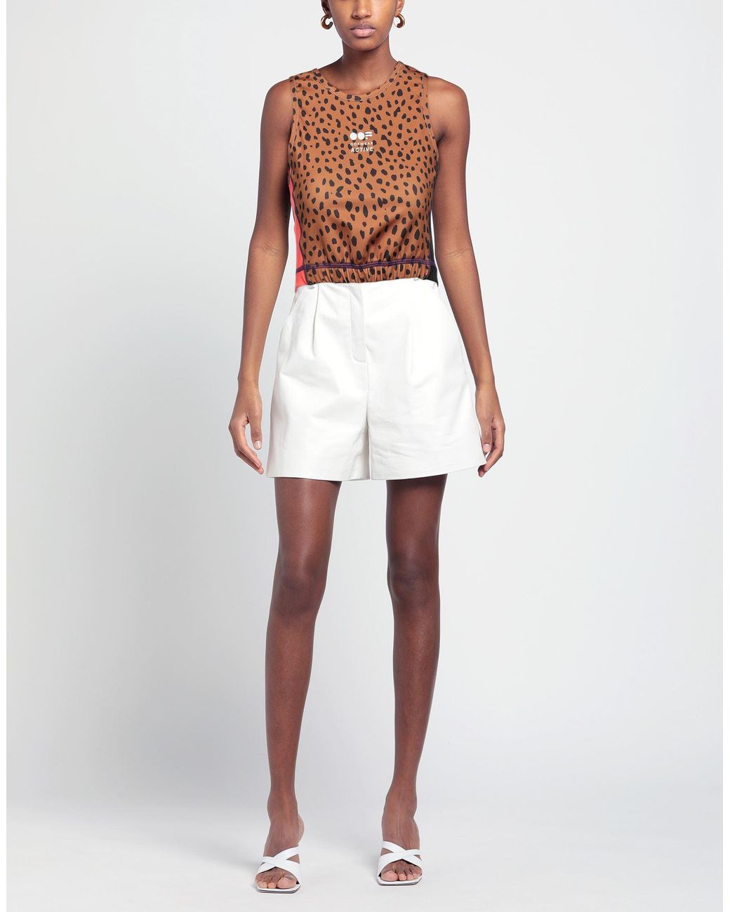 OOF WEAR Brown Camel Top Polyester, Elastane