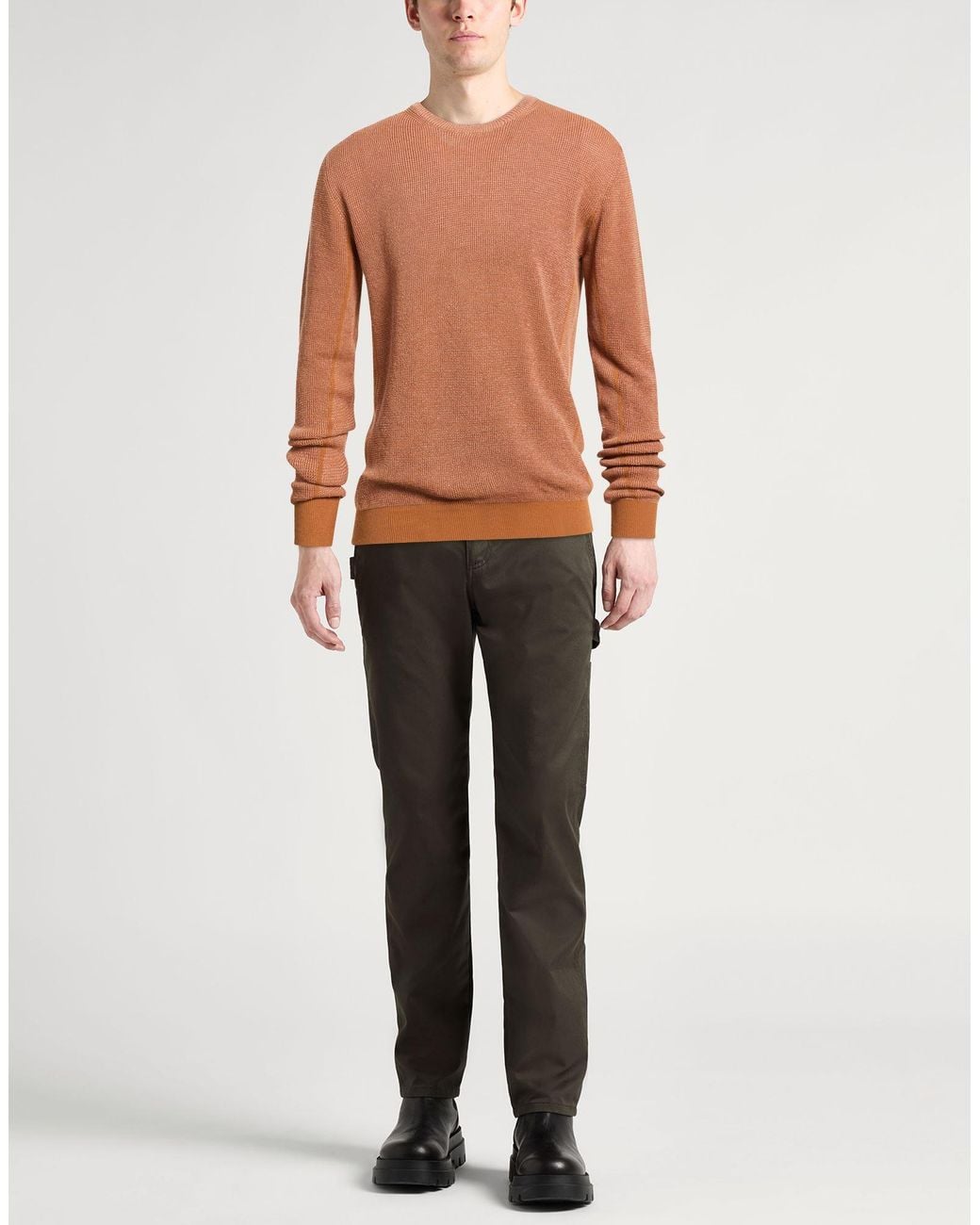Roberto Collina Brown Sweaters for men