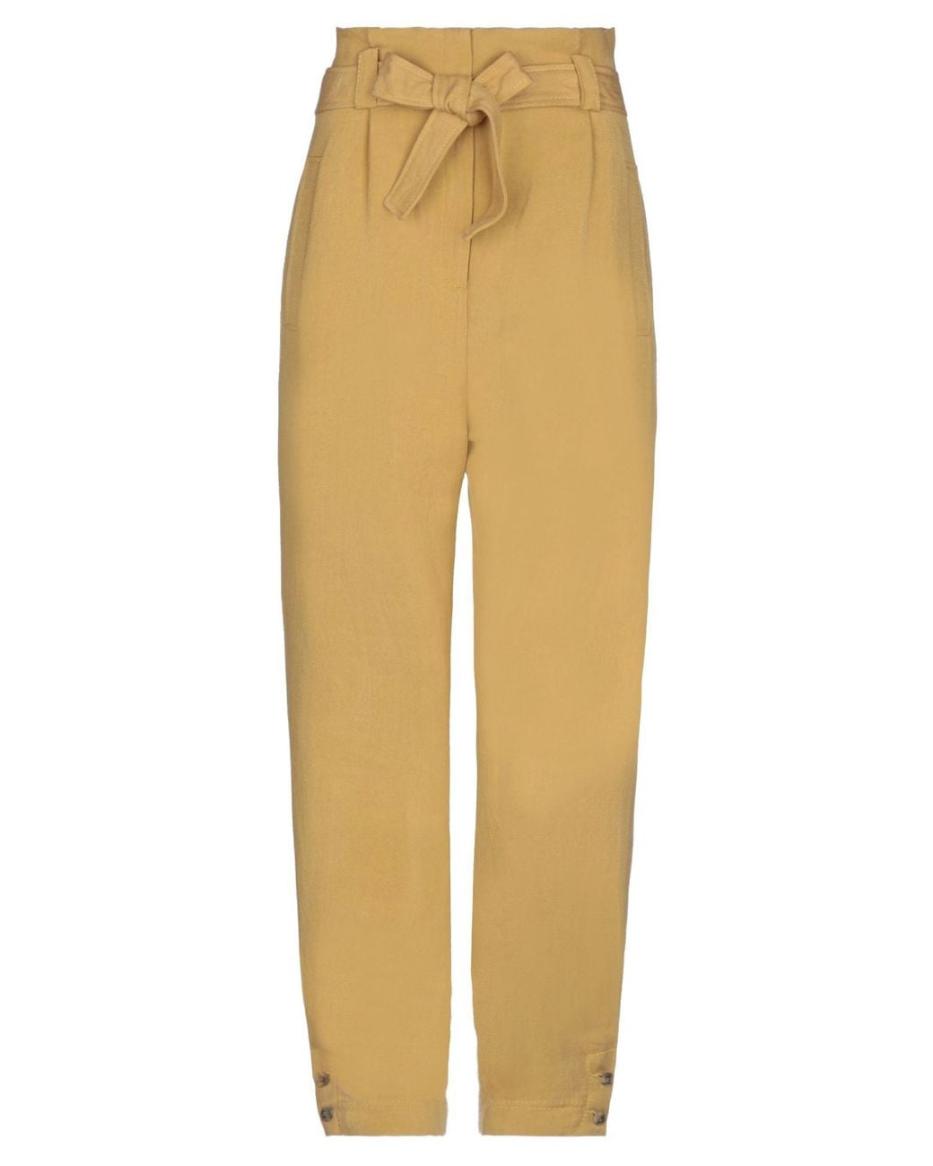 Alberta Ferretti Yellow Marigold Pants Linen, Silk