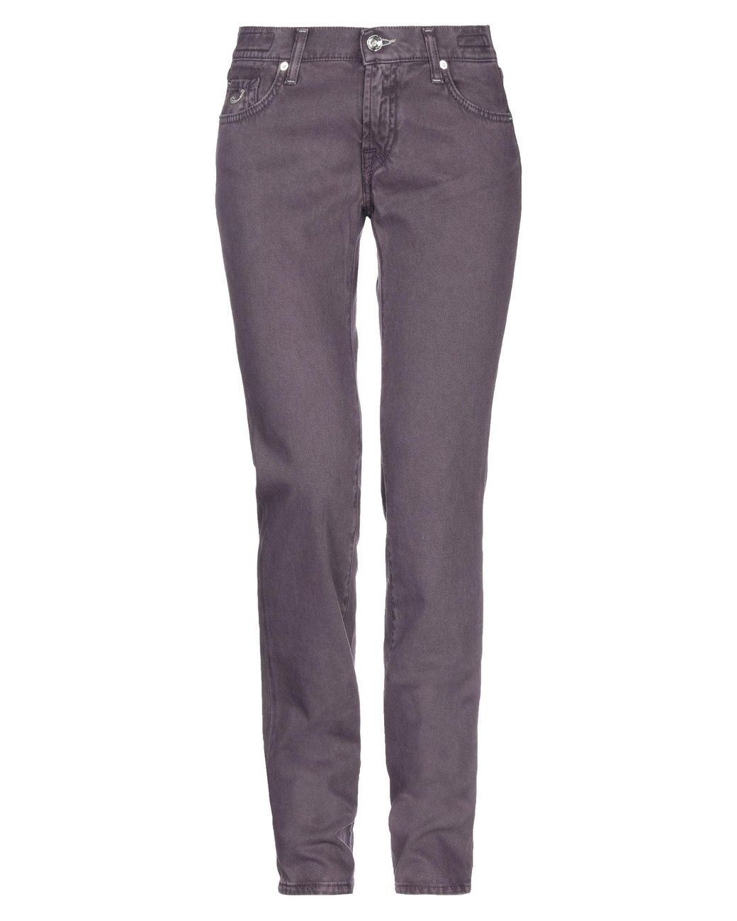 Jacob Cohen Purple Pants Cotton, Elastane
