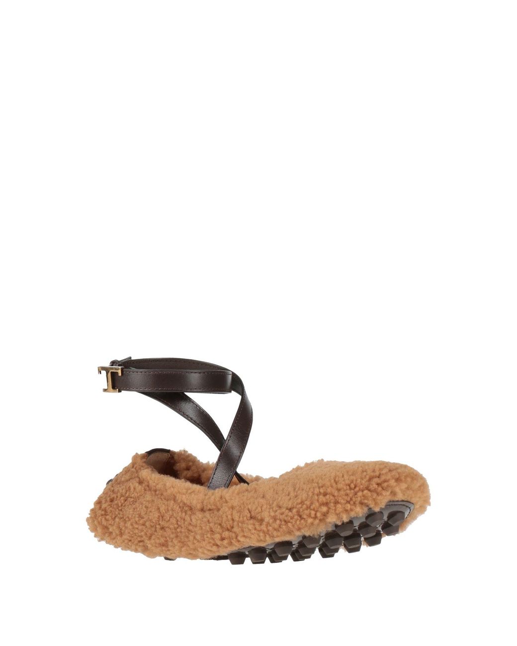 Tod's Brown Ballet Flats Shearling