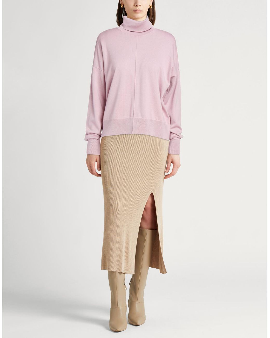 Anna Molinari Pink Rollkragenpullover