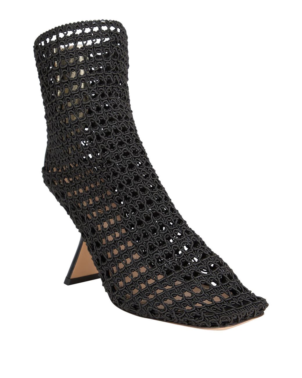 Nicholas Kirkwood Black Ankle Boots Textile Fibers