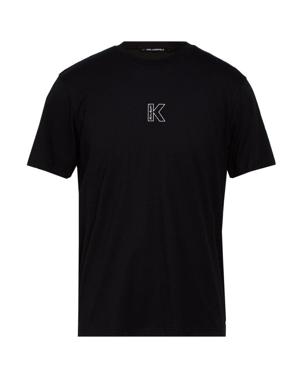 Karl Lagerfeld Black T-Shirt Organic Cotton for men