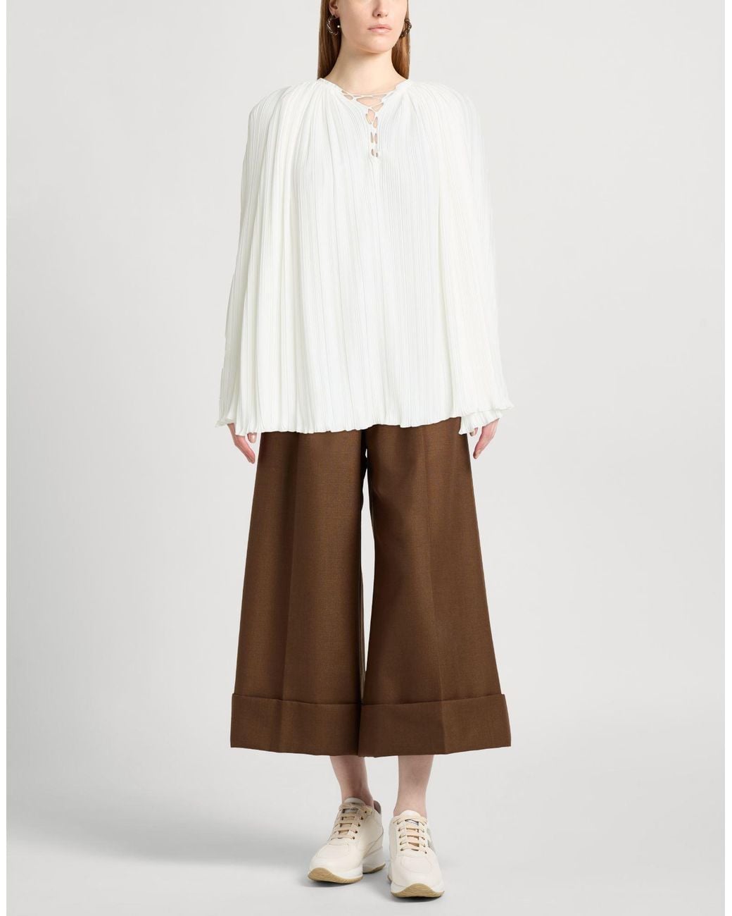 Lanvin White Top Polyester, Brass, Rayon