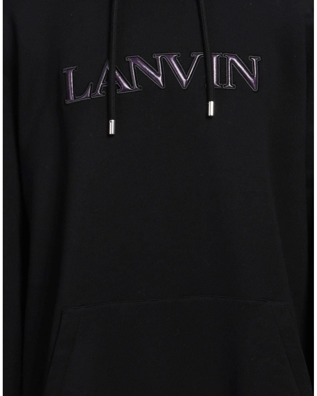 Lanvin Black Sweatshirt Cotton, Polyamide for men
