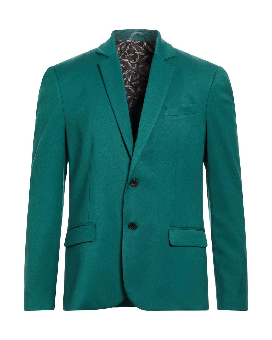 Imperial Green Blazer Polyester, Viscose, Elastane for men