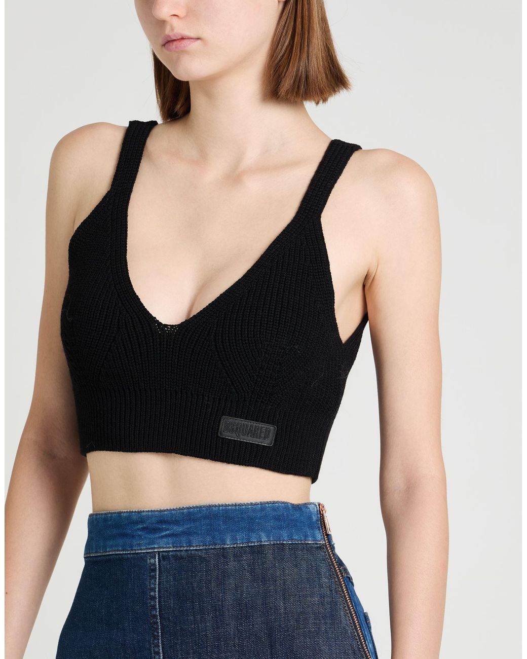 DSquared² Black Top Wool