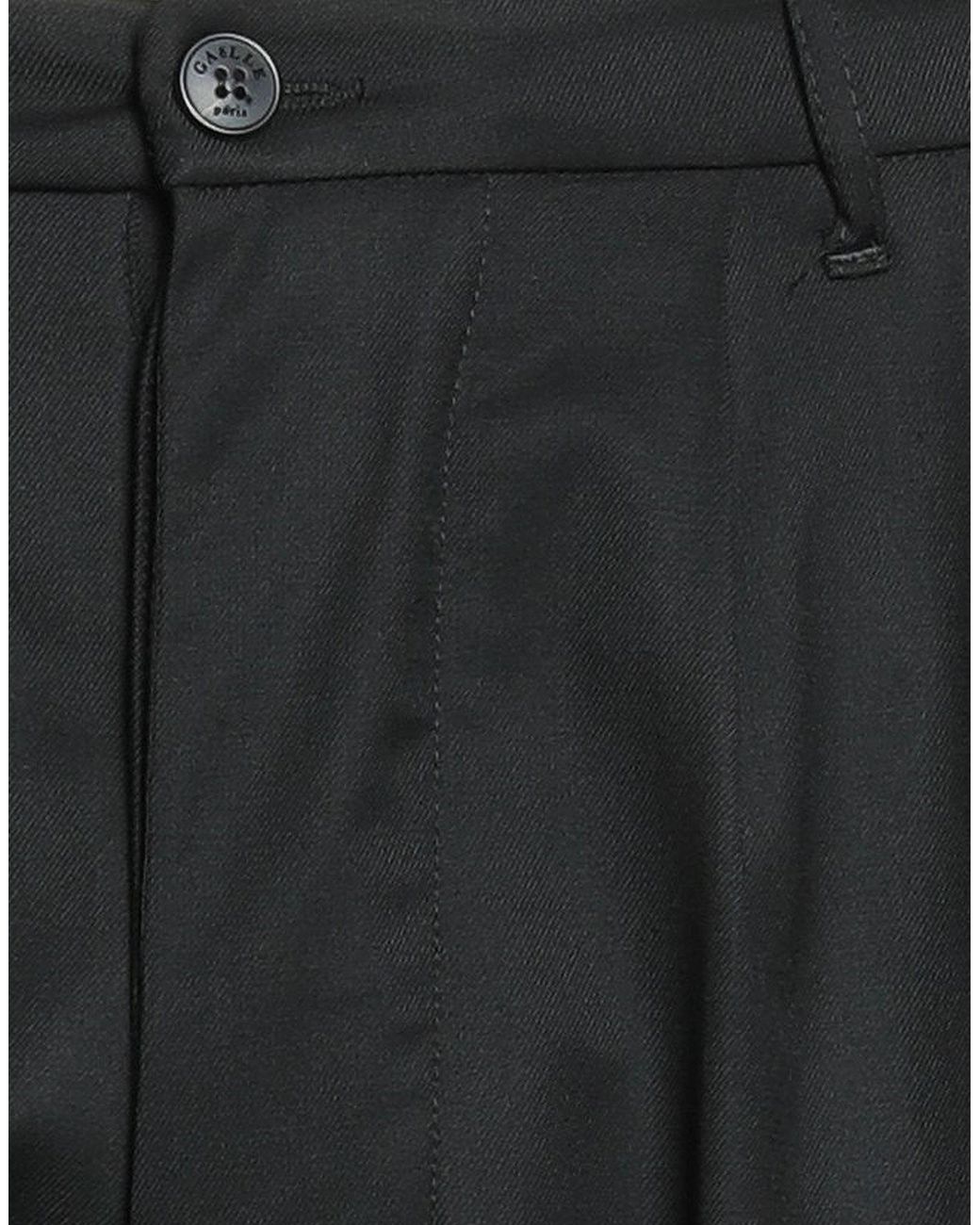 Gaelle Paris Black Pants Polyester, Viscose, Elastane for men