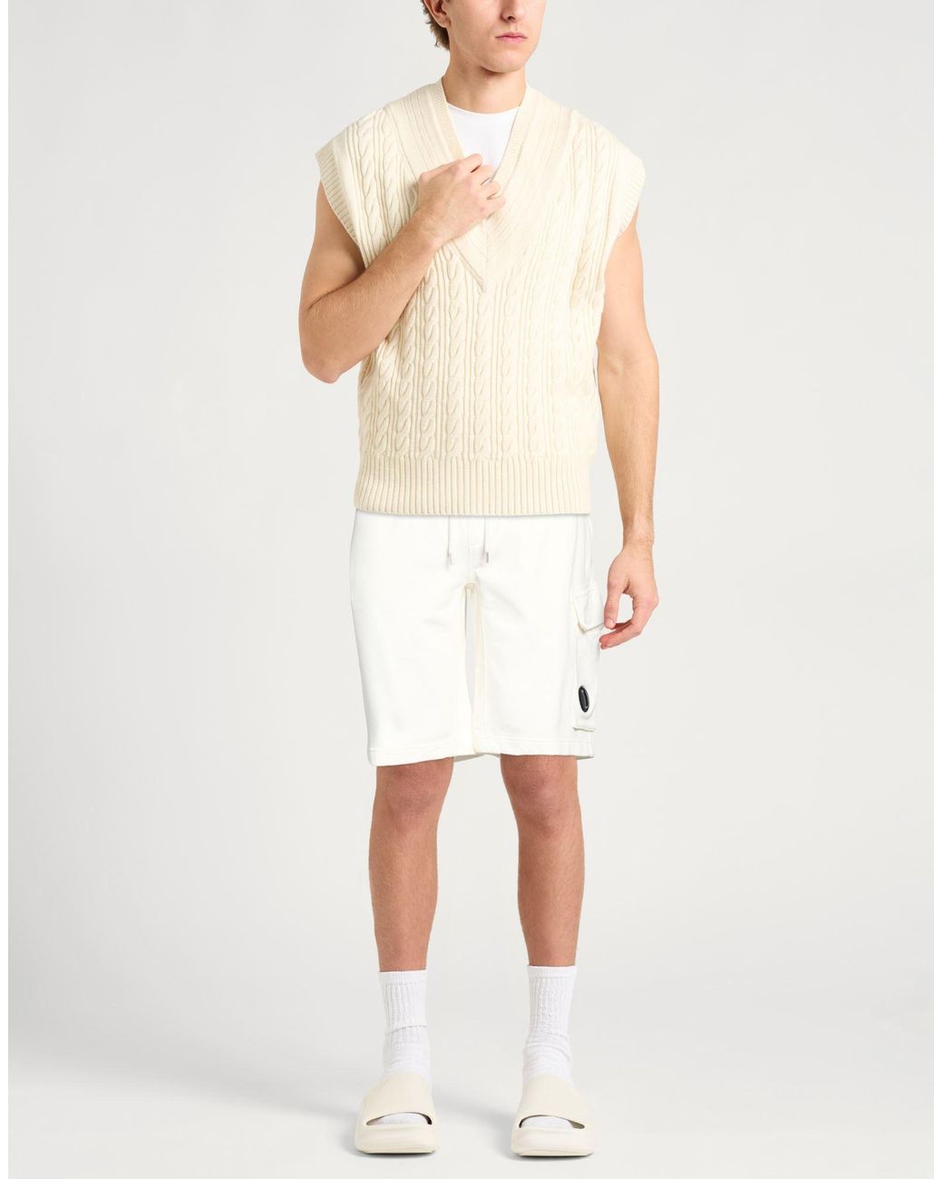 C P Company White Shorts & Bermuda Shorts for men