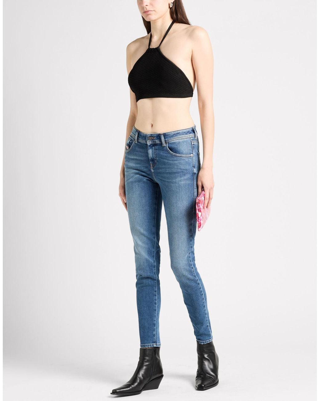 DIESEL Blue Jeans Cotton, Polyester, Elastane
