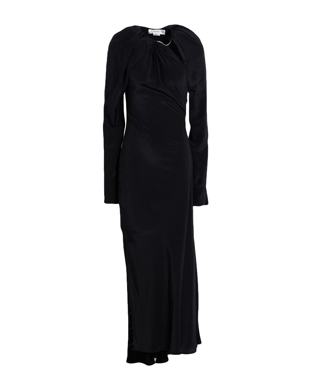 Victoria Beckham Black Maxi Dress Silk
