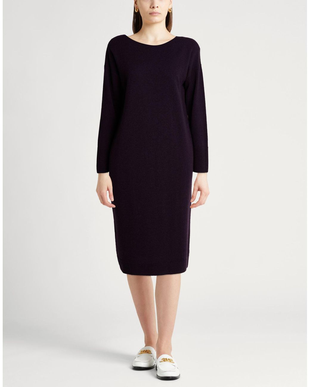 Lamberto Losani Blue Midi Dress Cashmere