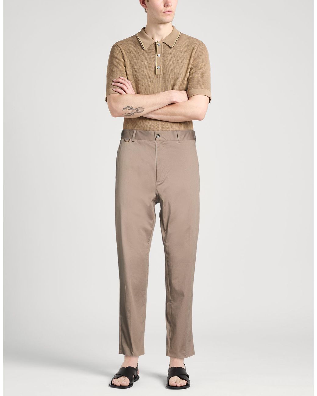 Agnona Natural Pants Cotton, Elastane for men