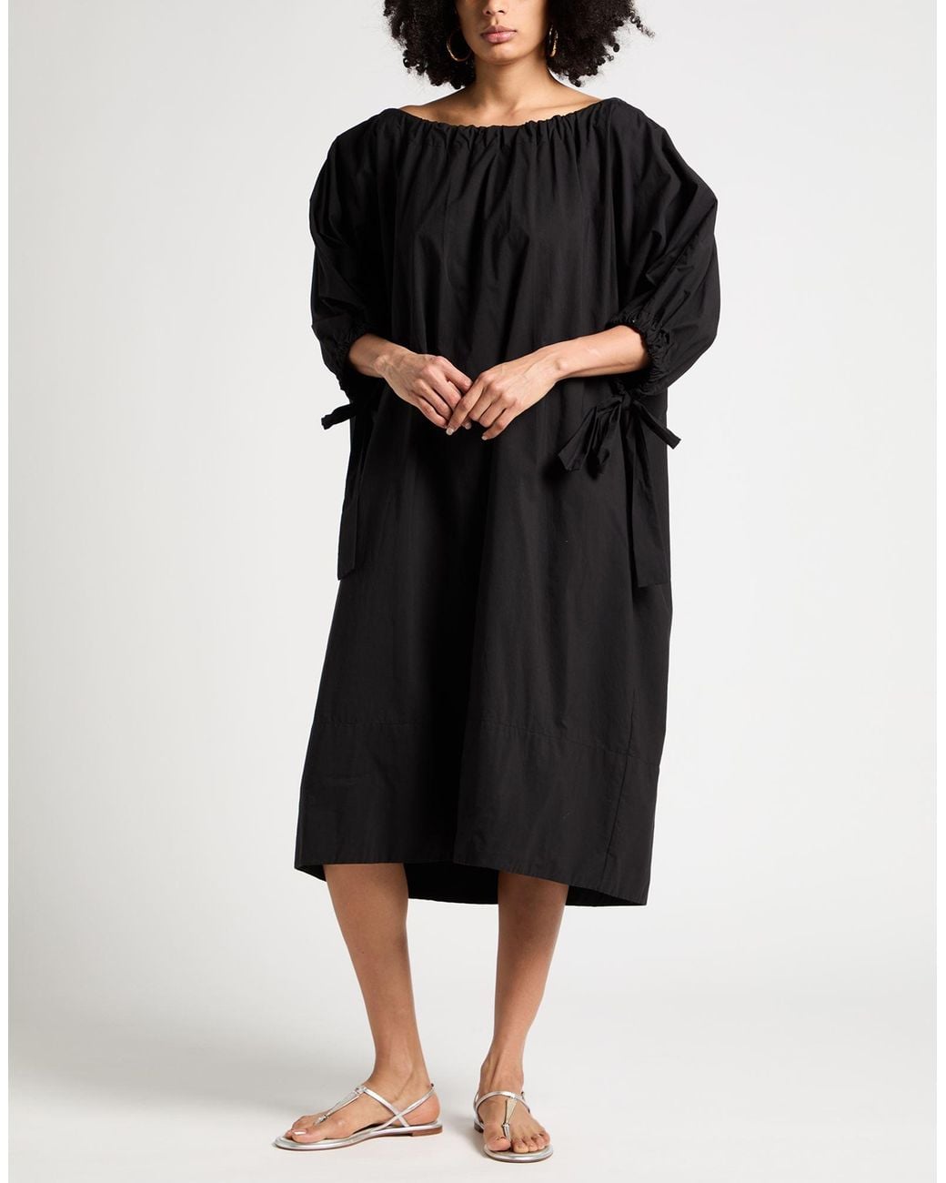 Ottod'Ame Black Midi Dress