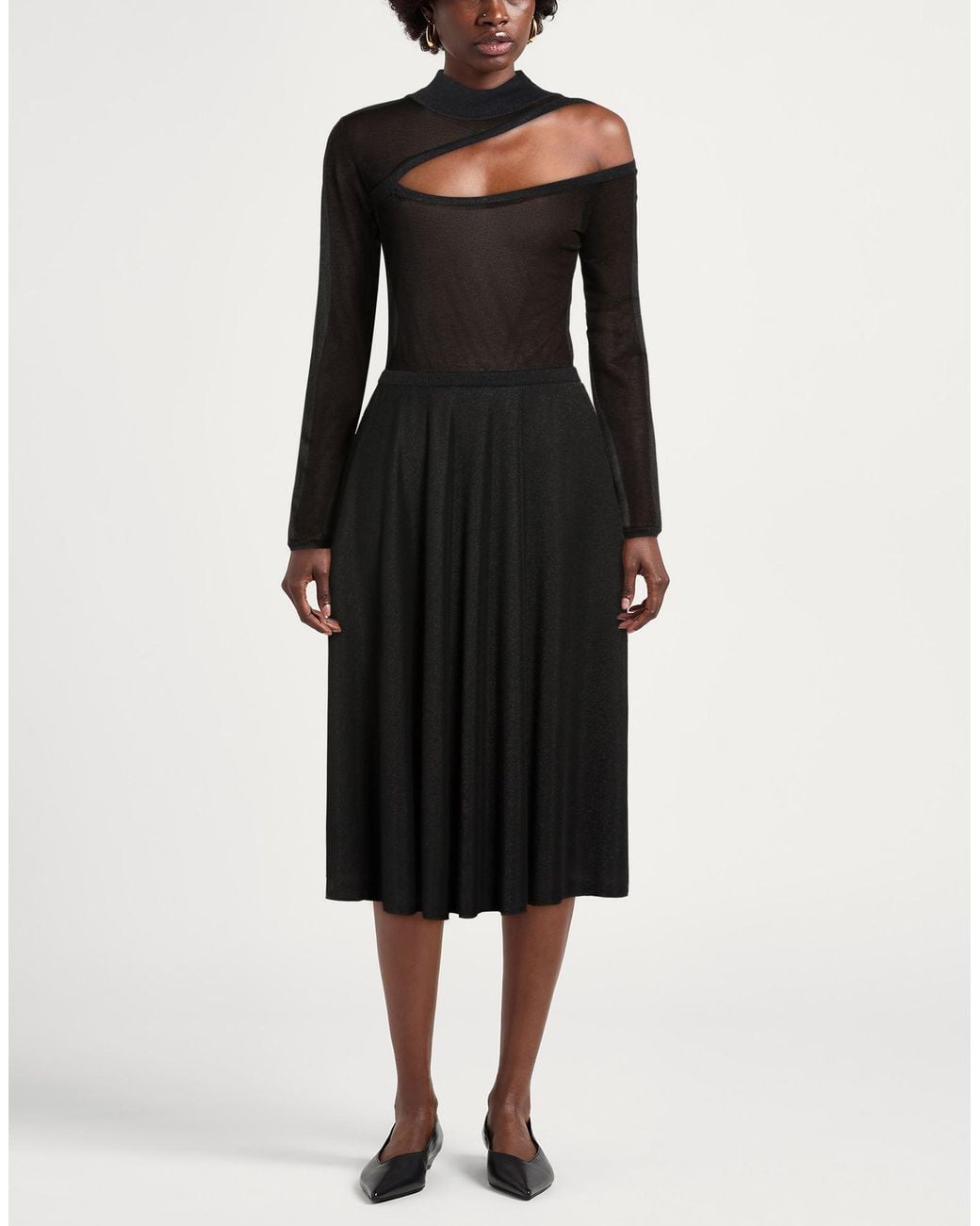 Patrizia Pepe Black Midi Dresses