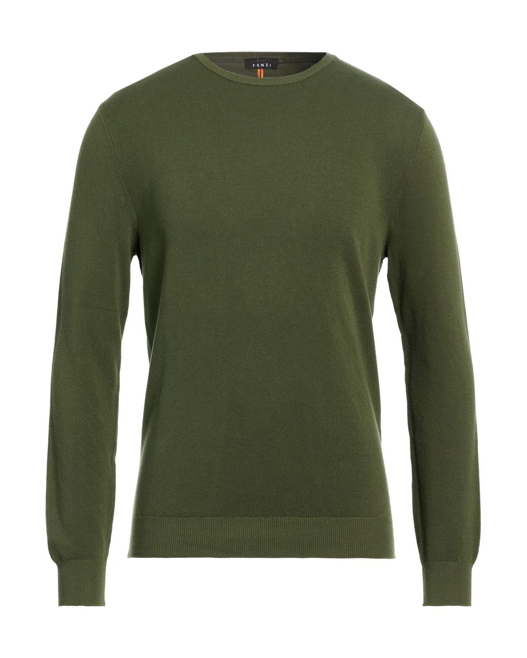 Andrea Fenzi Green Military Sweater Cotton for men