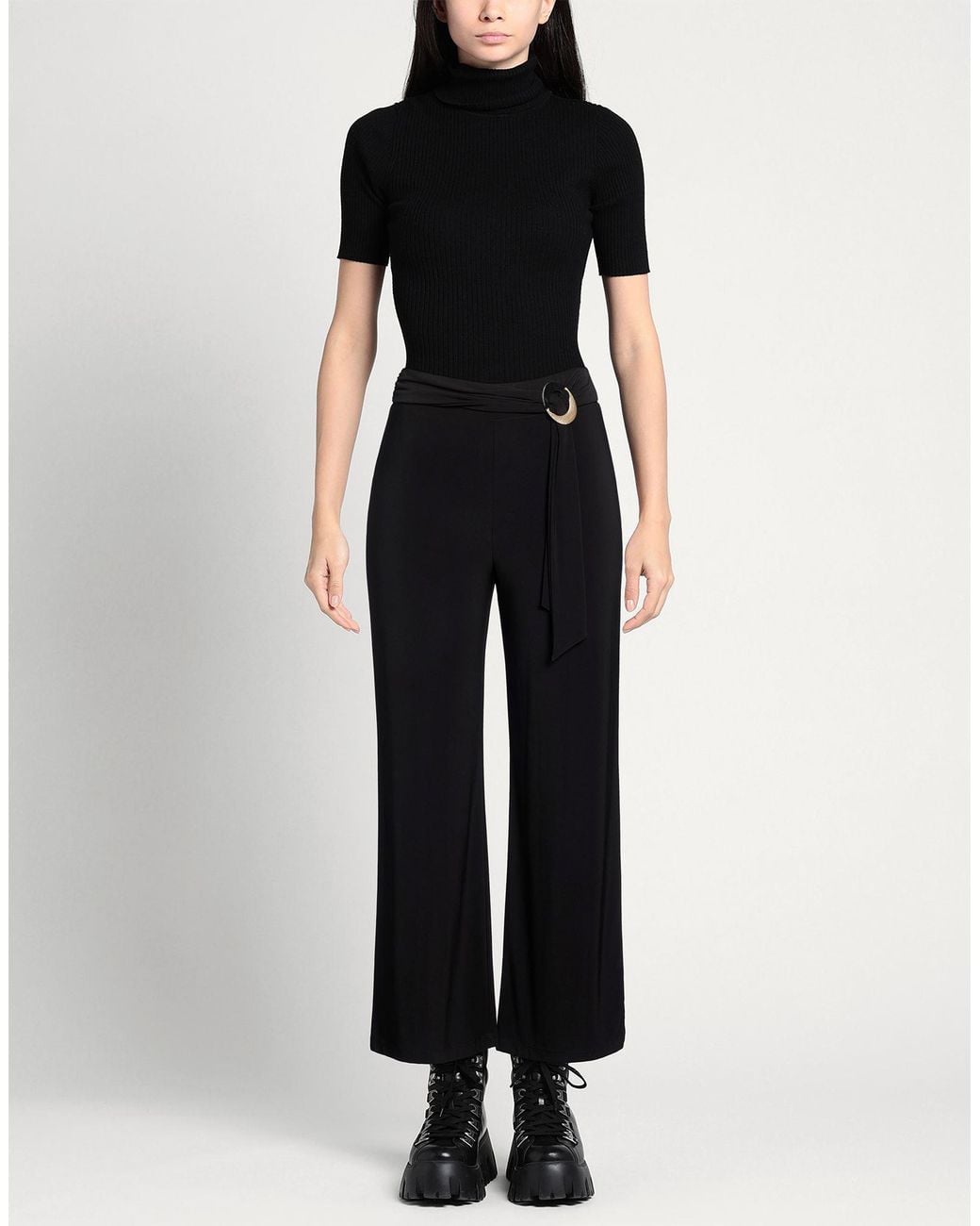FRANK LYMAN Blue Pants Polyester, Elastane