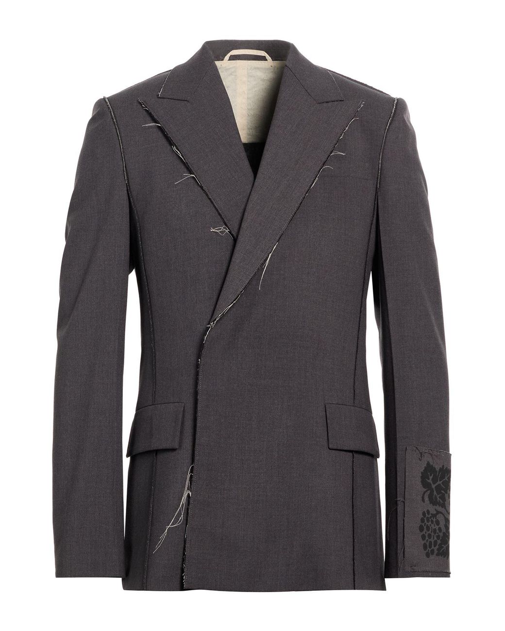 FEDERICO CINA Black Blazer Polyester, Viscose, Elastane for men