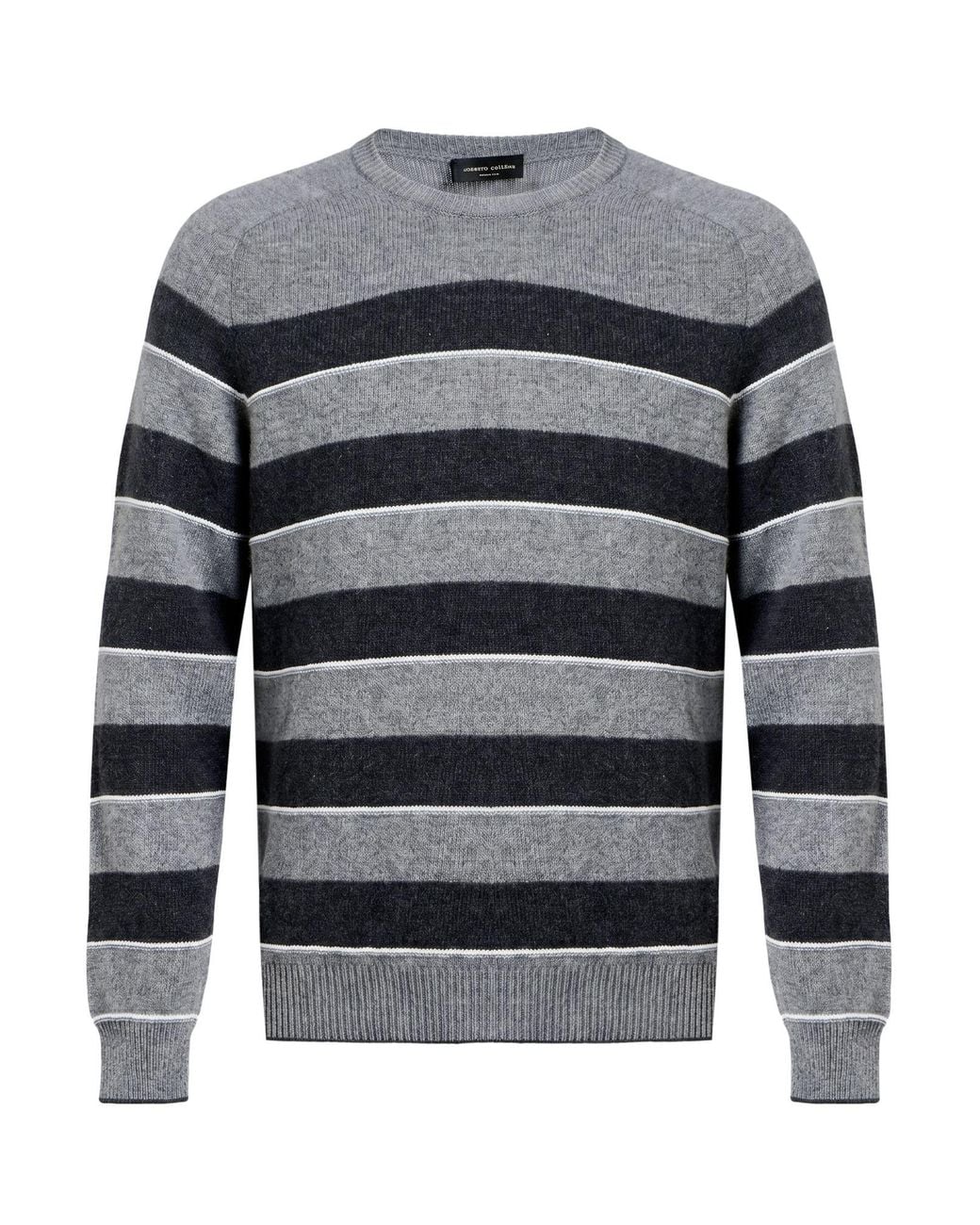 Roberto Collina Gray Sweater Wool, Cashmere, Cotton, Nylon for men