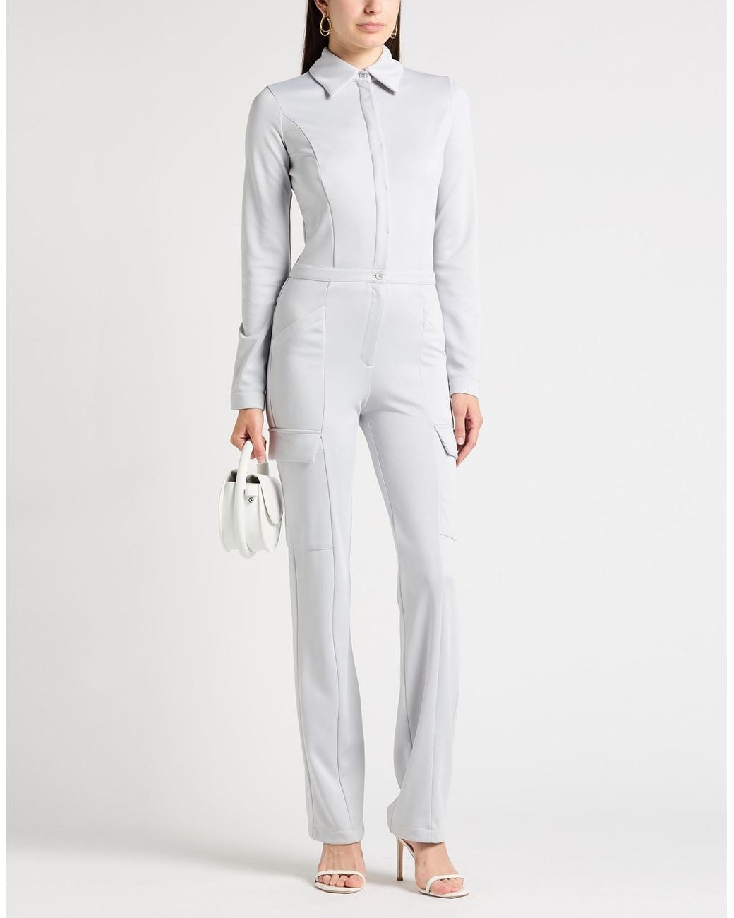 Patrizia Pepe White Light Jumpsuit Polyester