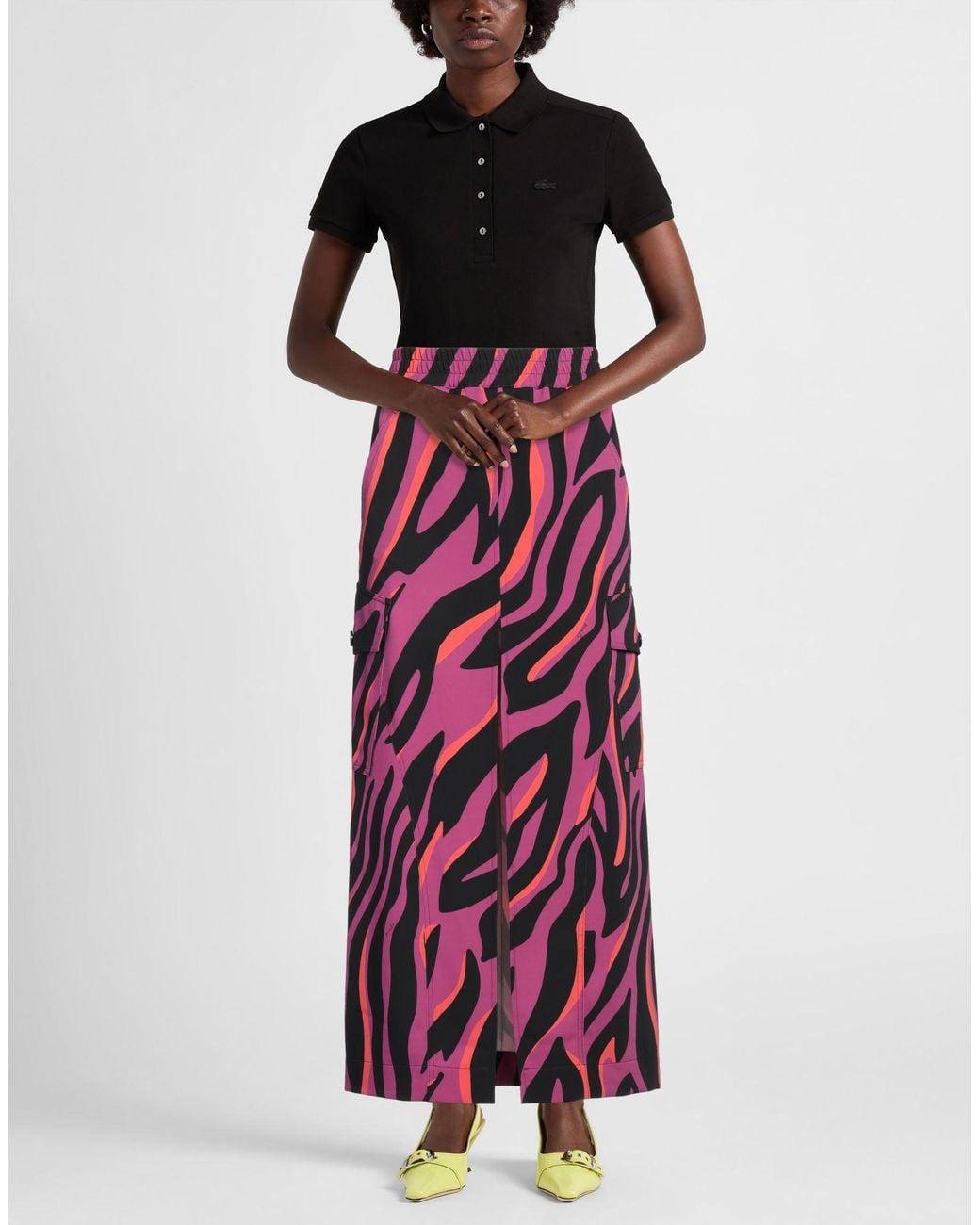 Pinko Purple Maxi Skirt Polyester