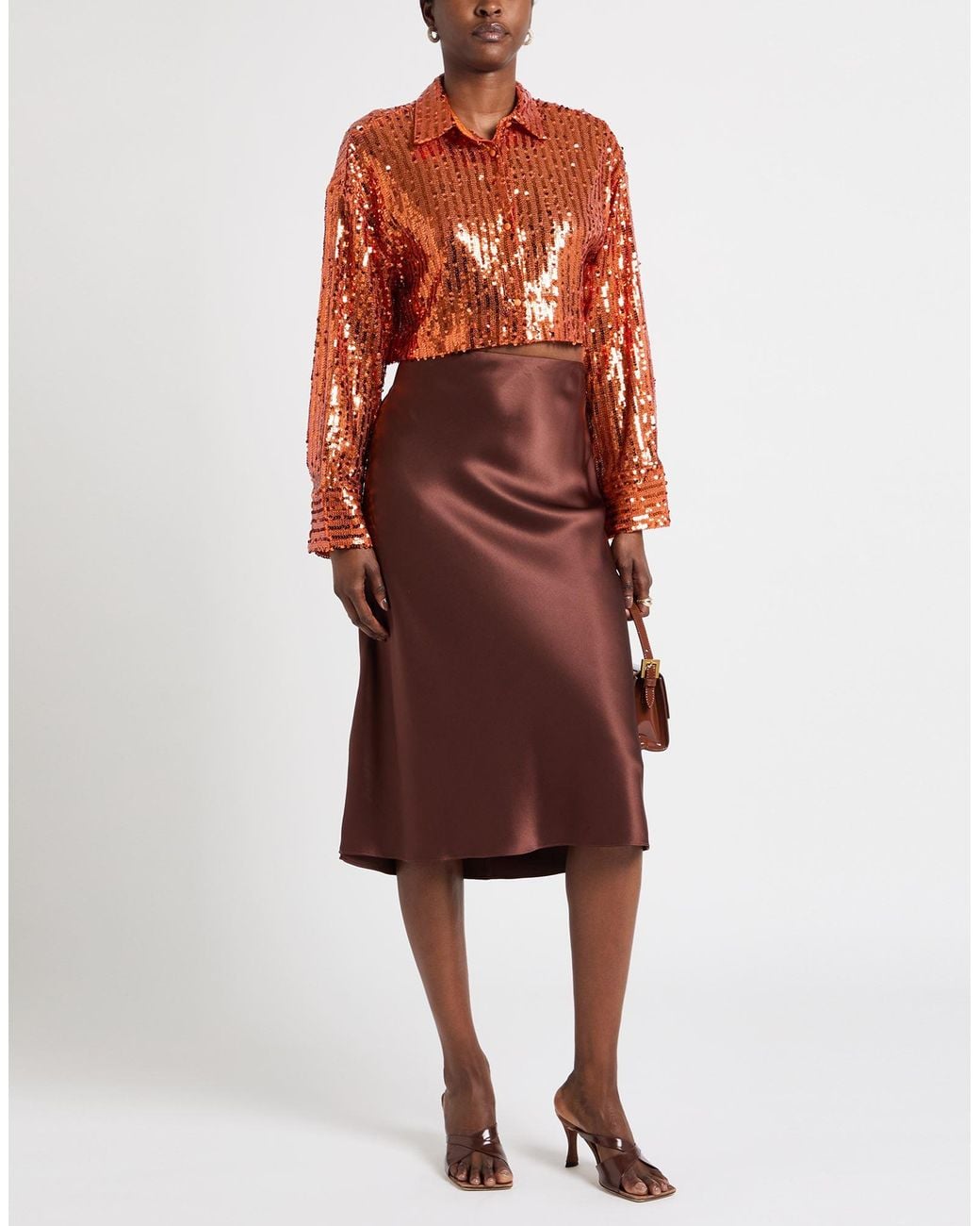 Suoli Orange Shirt Polyester, Elastane