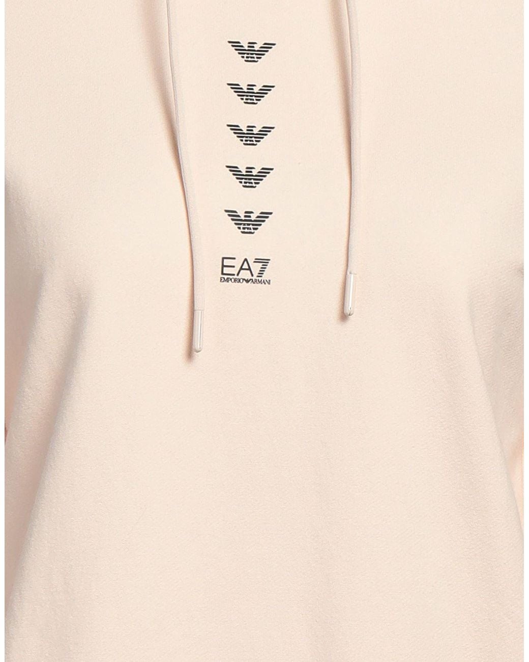 EA7 Natural Cream Sweatshirt Cotton, Elastane