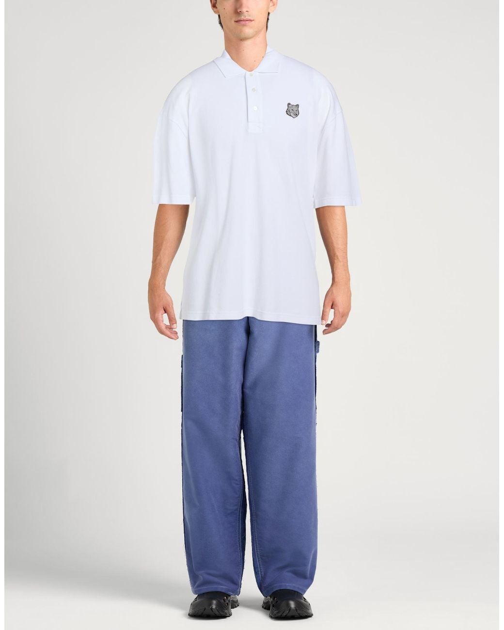 Polo Maison Kitsuné de hombre de color White