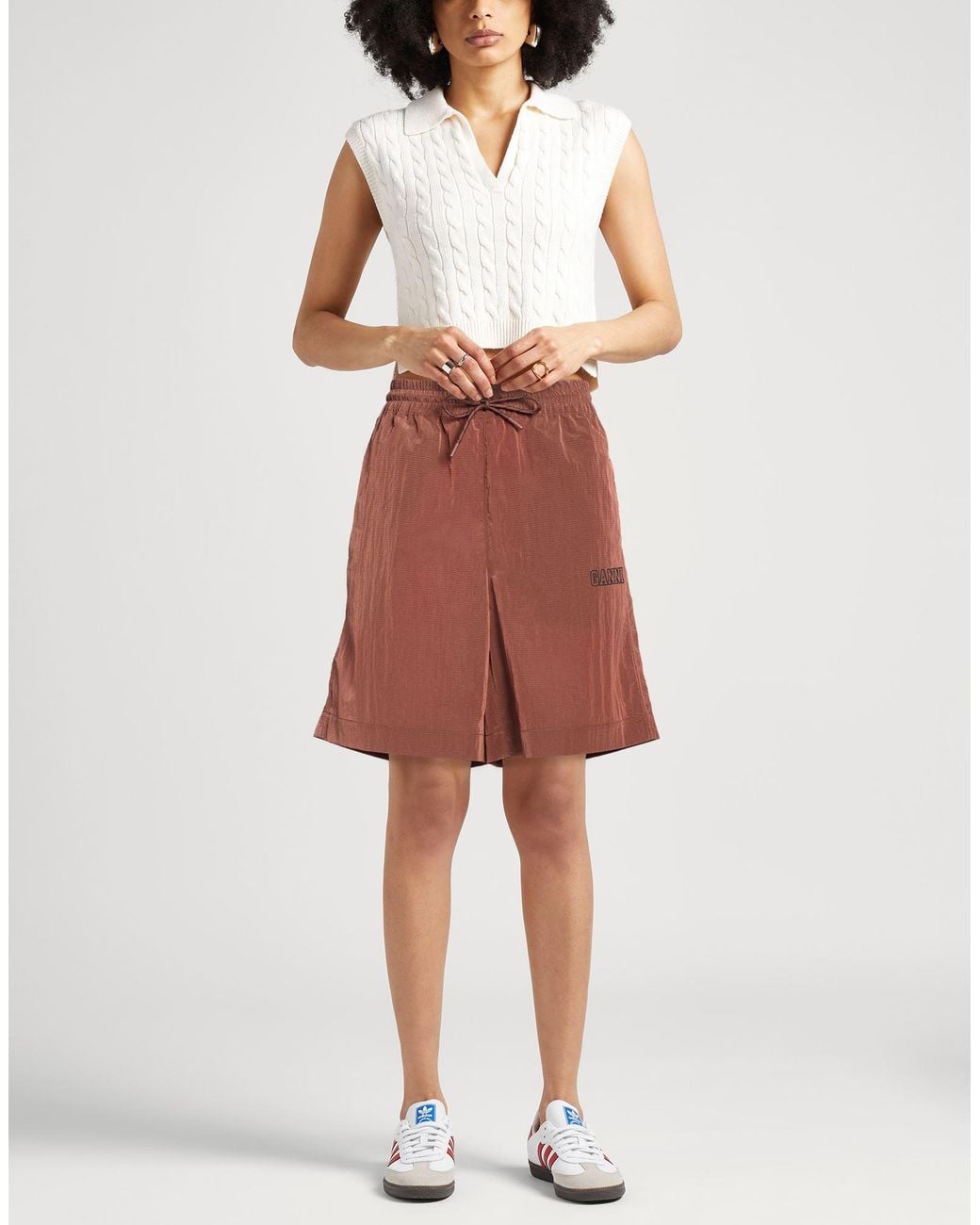 Ganni Red Shorts & Bermuda Shorts