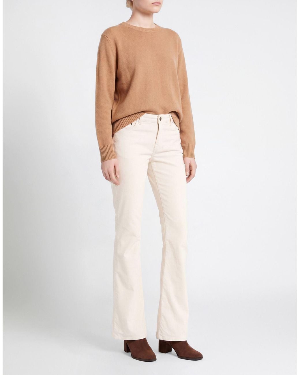 Dixie White Cream Pants Cotton, Rayon, Elastane
