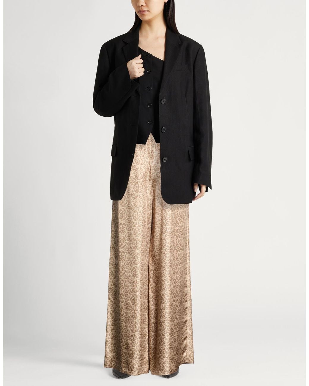 Max Mara Natural Pants Silk