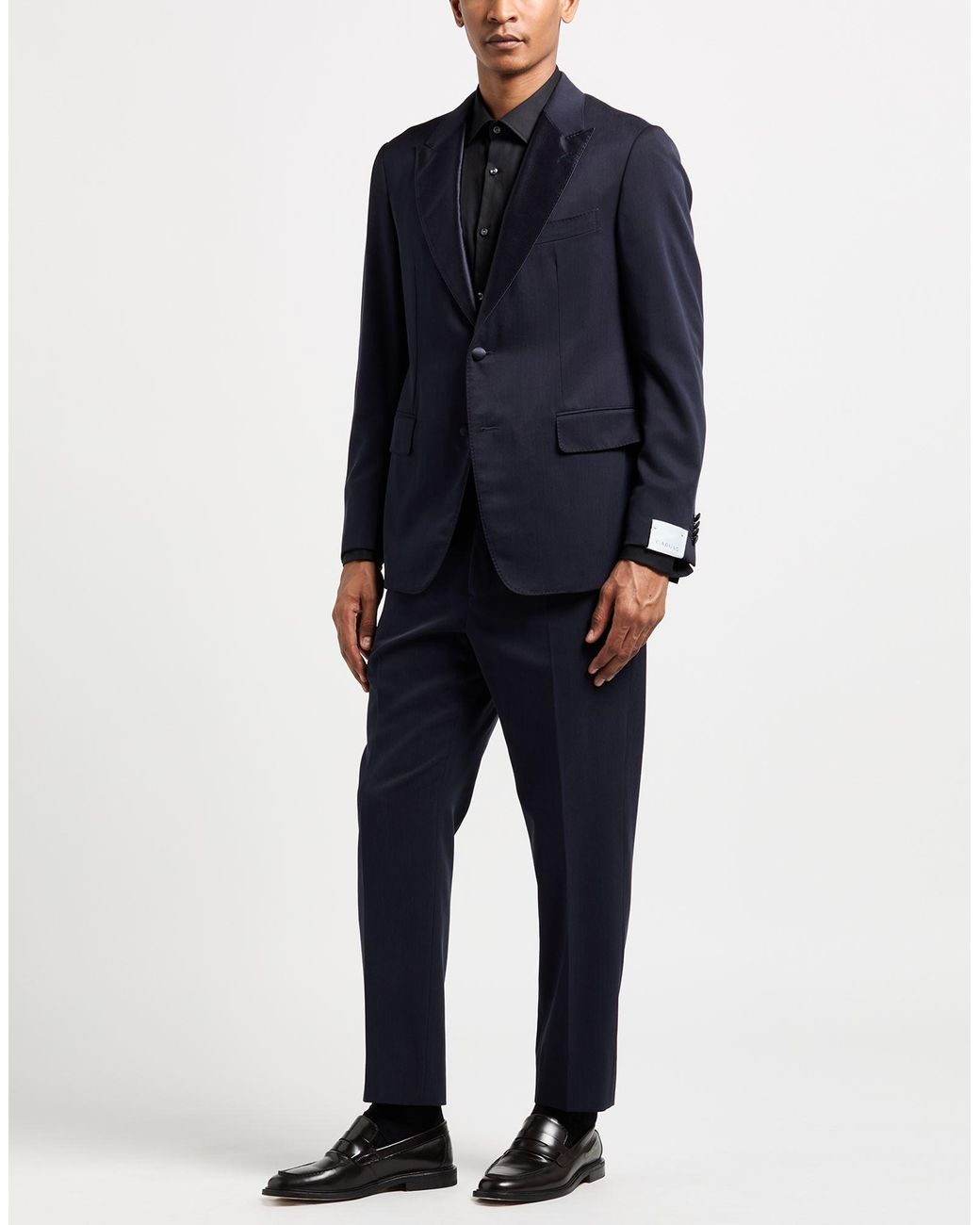 Caruso Blue Midnight Suit Silk for men