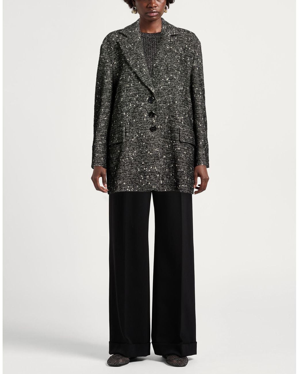 Pinko Black Blazer Wool, Acrylic, Polyester, Nylon