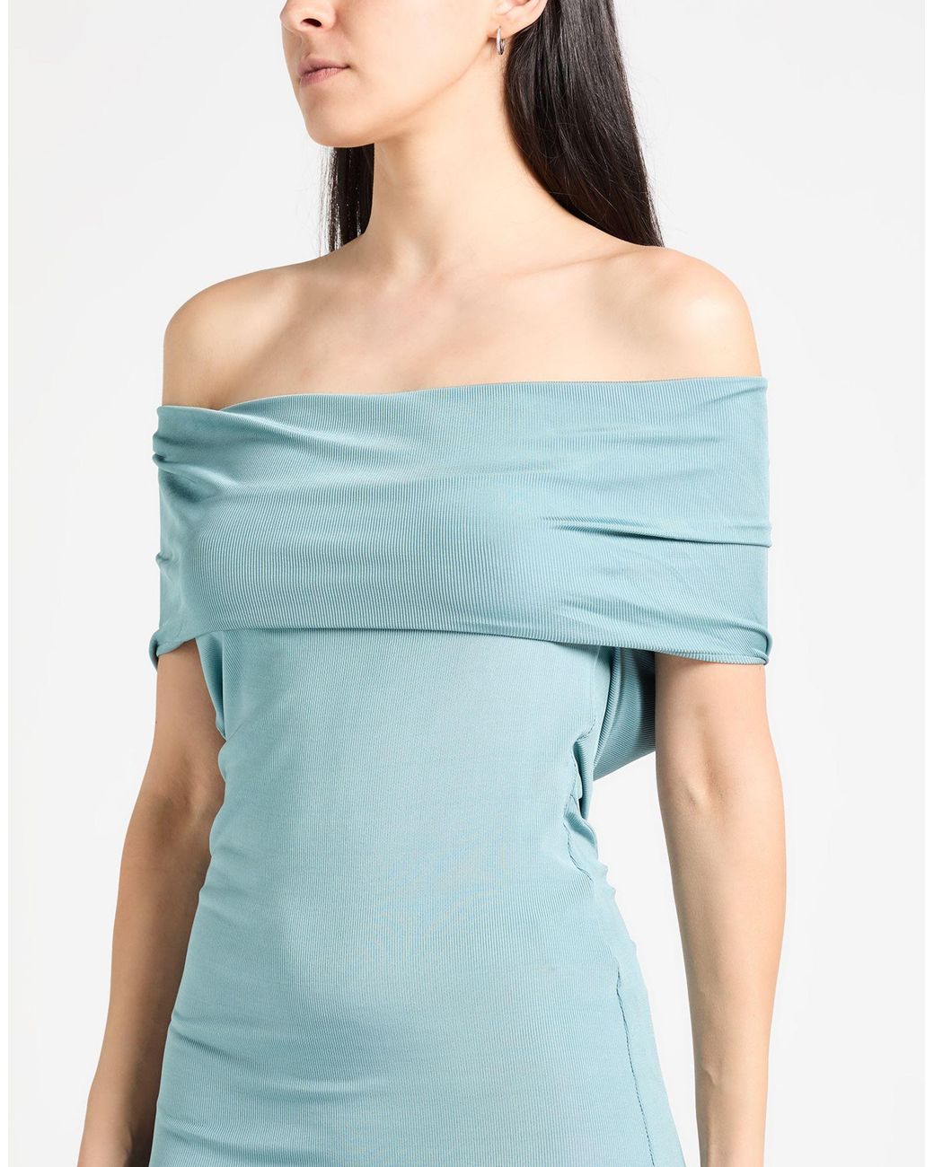 Atlein Blue Maxi Dress Viscose, Elastane